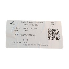 Pannello interno portiera post dx VOLKSWAGEN Polo 6° Serie - 2G6867210C82V - 3408648