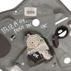 Alzacristallo elettrico post. DX SEAT Ibiza Serie dal 05 al 08 - 6L4839756C / 6Q0959812B001 - 3606929