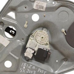 Alzacristallo elettrico post. SX SEAT Ibiza Serie dal 05 al 08 - 6L4839755M / 6Q0959811B001 - 3606925
