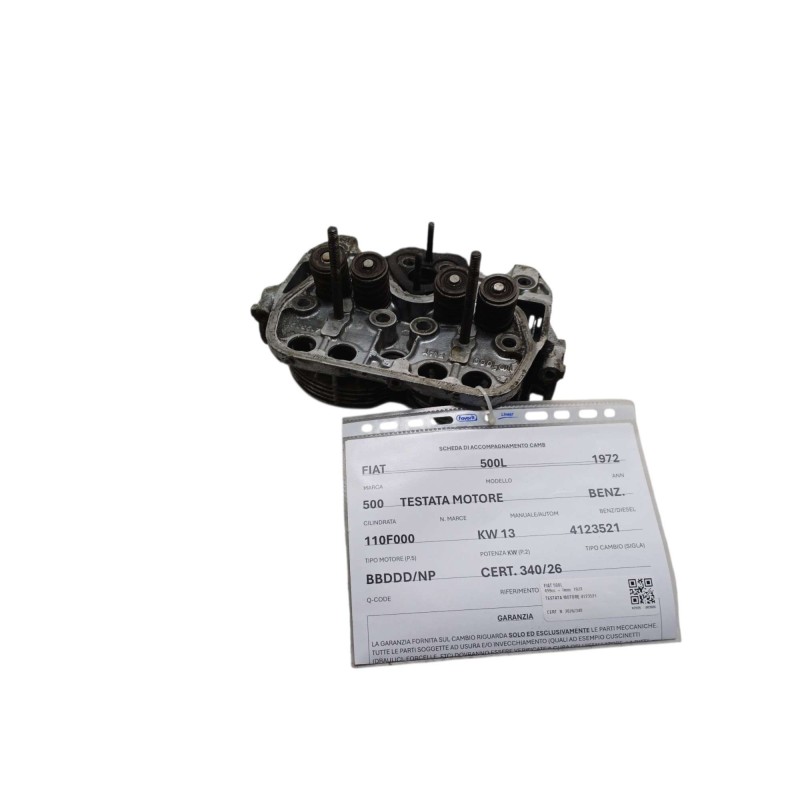 Testata FIAT 500 L Serie dal 68 al 72
