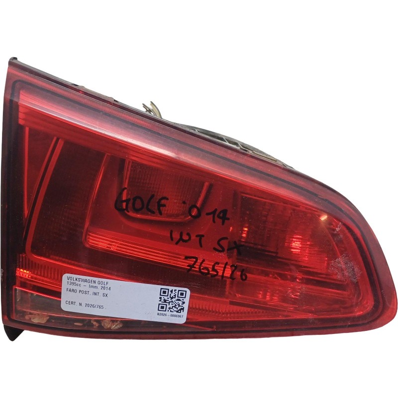 Stop fanale Posteriore Sinistro VOLKSWAGEN Golf 7 Berlina dal 12