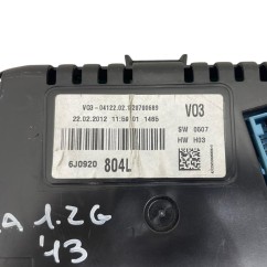 Quadro Strumenti SEAT Ibiza Serie dal 12 al 15 - 6J0920806J - 3715535
