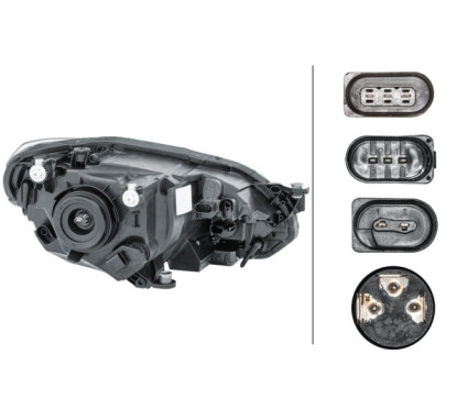 Proiettore sinistro (H4) con motore Volkswagen Up (Mod. 07/2016-) 012644011