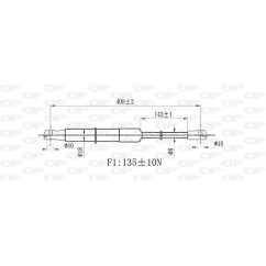 Molla A Gas Portellone posteriore destro/Sinistro per Smart Fortwo GSR6518.00 - 80-GSR6518.00 - 80-GSR6518.00