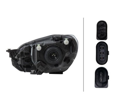 Proiettore destro (H4) con motore Volkswagen Up (Mod. 07/2016-) 012644021