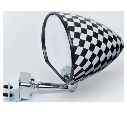 Retrovisore C/Morsetto (Goccia) (Scacchi) (Opaco) per Fiat 500 3409200 - 5-3409200 - 5-3409200