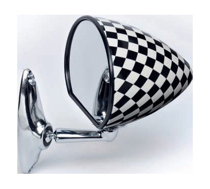 Retrovisore C/Vite (Goccia) (Scacchi) (Lucido) per Fiat 500 3409300 - 5-3409300 - 5-3409300