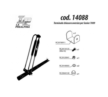 Accessorio - Kit Fissaggio per Portabici Cod.14079 14088 - 7-14088 - 7-14088