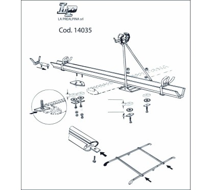 Accessorio - Kit Fissaggio per Cava A "T" 14035 - 7-14035 - 7-14035