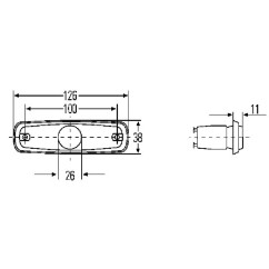 Side Marker Ambra C Lamp. 24V 962964012 - 14-962964012 - 14-962964012