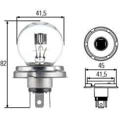 Lampadina 6V/45/40W per Fiat - 500 (111_, 101_, 110_) - 0.5 (110F) e altri modelli 002088071 - 14-002088071 - 14-002088071