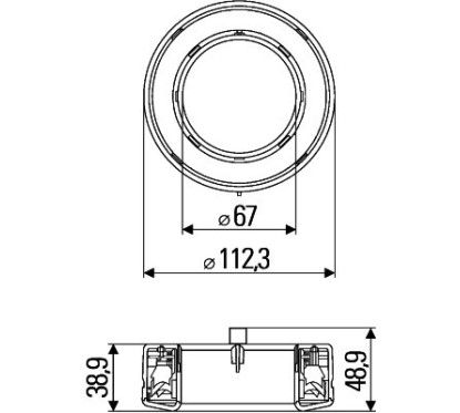 Luce posteriore Ann 112MM 24V St/Po 009362331