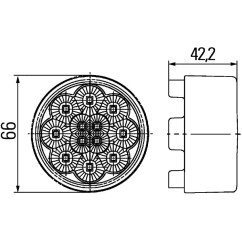 Fanale Rosso Led Stop 24V 009001501 - 14-009001501 - 14-009001501