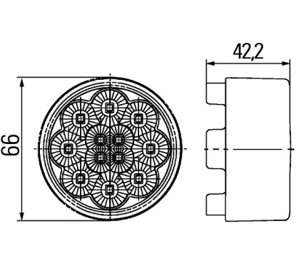Fanale Rosso Led Stop 24V 009001501