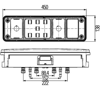 Fanale posteriore destro per Daf 65/75/85/95 (Con fendinebbia), con fendinebbia e Lf 45/55 e altri modelli 340961021