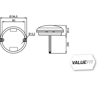 Valuefit Fanale Retrom Led 10-30V 357028041