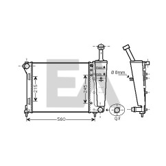 Radiatore per Fiat - 500 (312_) - 1.2 (312AXA1A) e altri modelli 366301641 - 14-366301641 - 14-366301641