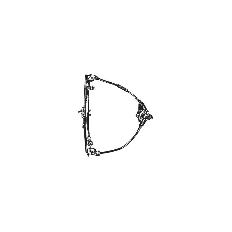 Alz.manuale.anteriore destro (3 Porte) Brava/O per Fiat Brava (182) e Bravo (182) 140310