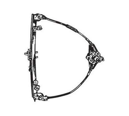 Alz.manuale.anteriore destro (3 Porte) Brava/O per Fiat Brava (182) e Bravo (182) 140310 - 15A-140310 - 15A-140310
