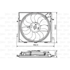Ventola Radiatore 696873 - 15Q-696873 - 15Q-696873