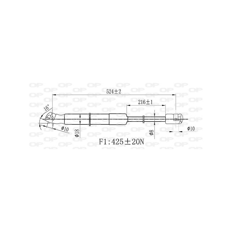 Molla A Gas Portellone posteriore destro/Sinistro per Nissan Qashqai GSR6483.00
