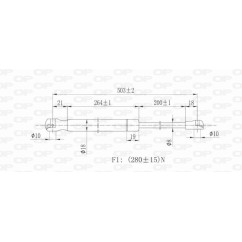 Molla A Gas Portellone posteriore destro/Sinistro per Fiat Panda e Panda 4X4 - Natural Power GSR6002.00