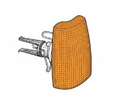 Fanale anteriore sinistro (Arancio) R9 -1985 per Renault 9-11 22193000 - 43-22193000 - 43-22193000