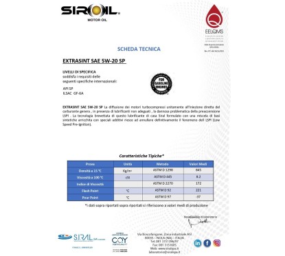 EXTRASINT 5W-20 SP | 12 x 1 L | 11001