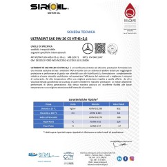 ULTRASINT SAE FE 0W-20 C5 HTHS 2.6 | Olio Sintetico API SP | ACEA C5/C6 | 4 x 5 L | 10305 - 27O-10305 - 27O-10305