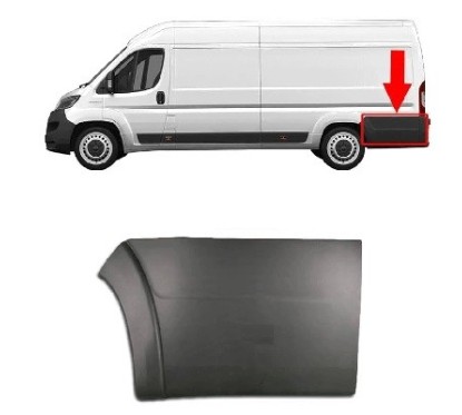 Pannello Parafango posteriore sinistro S/Foro per Citroen Jumper (9**), Fiat Ducato (250) e Ducato (9**) e altri modelli