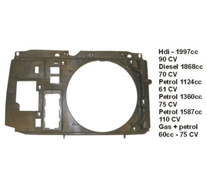Frontale (Mod. Bz-Ds-Gas-Hdi 2.0/90CV) Citroen Berlingo/Partner dal 200307 anche per Peugeot Ranch/Partner 110167 -