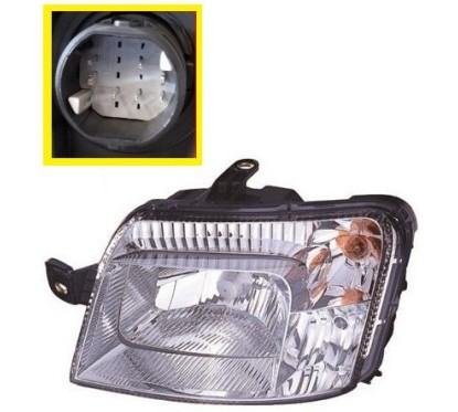 Proiettore sinistro H4 Ele.con Motore Mod. 09 per Fiat Panda e Panda 4X4 - Natural Power FT1224824