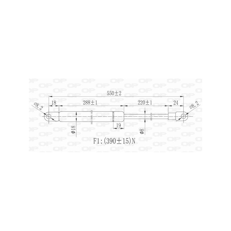 Molla A Gas Portellone posteriore destro/Sinistro per Fiat Panda GSR6012.00