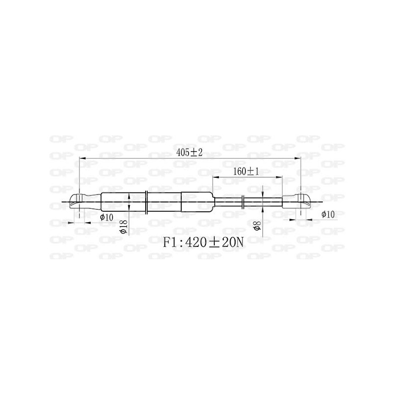 Molla A Gas Portellone posteriore destro/Sinistro per Fiat Panda e Panda 4X4 - Natural Power GSR6471.00