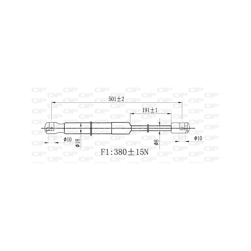 Molla A Gas Portellone posteriore destro/Sinistro per Nissan Micra (K13) GSR6506.00