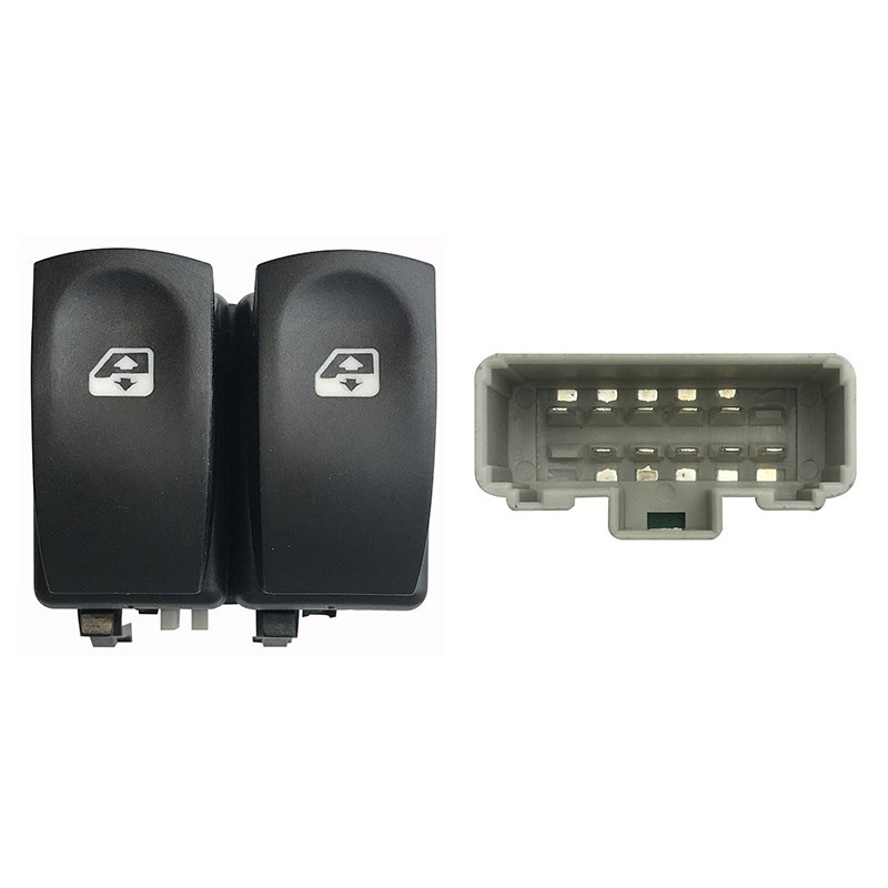 Blocco Porta anteriore sinistro (Connettore Grigio) (10 per Renault Clio, Modus e Modus/Grand Modus e altri modelli RNB76003