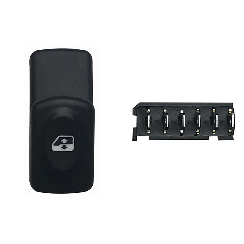 Interruttore Porta anteriore sinistro (Connettore Nero) (6 Pin) per Renault Clio, Kangoo e Megane e altri modelli RNI76014