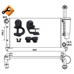 Radiatore Fiat 53075 - 32-53075 - 32-53075