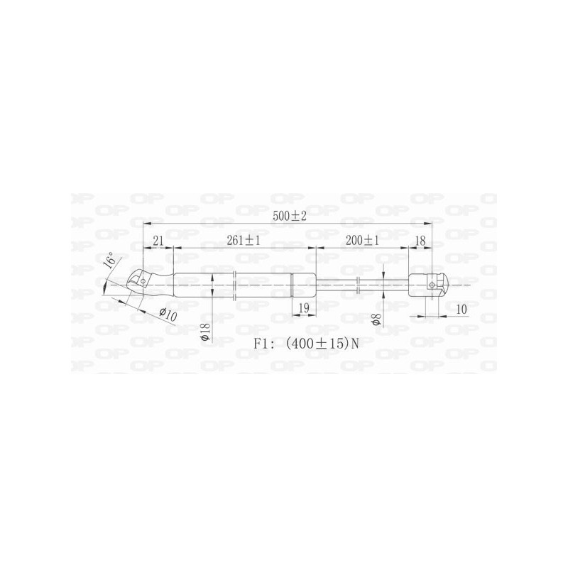 Molla A Gas Portellone posteriore destro/Sinistro per Volkswagen Polo GSR6003.00