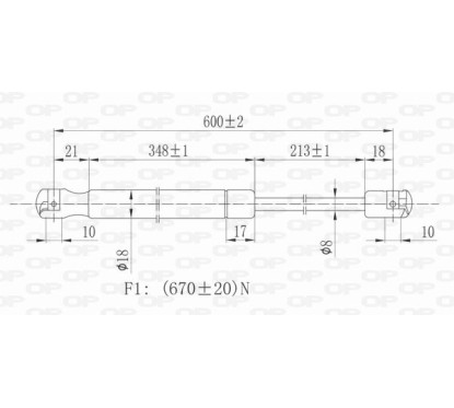 Molla A Gas Portellone posteriore destro/Sinistro per Citroen Nemo, Fiat Fiorino e Fiorino Qubo e altri modelli GSR6106.00 -