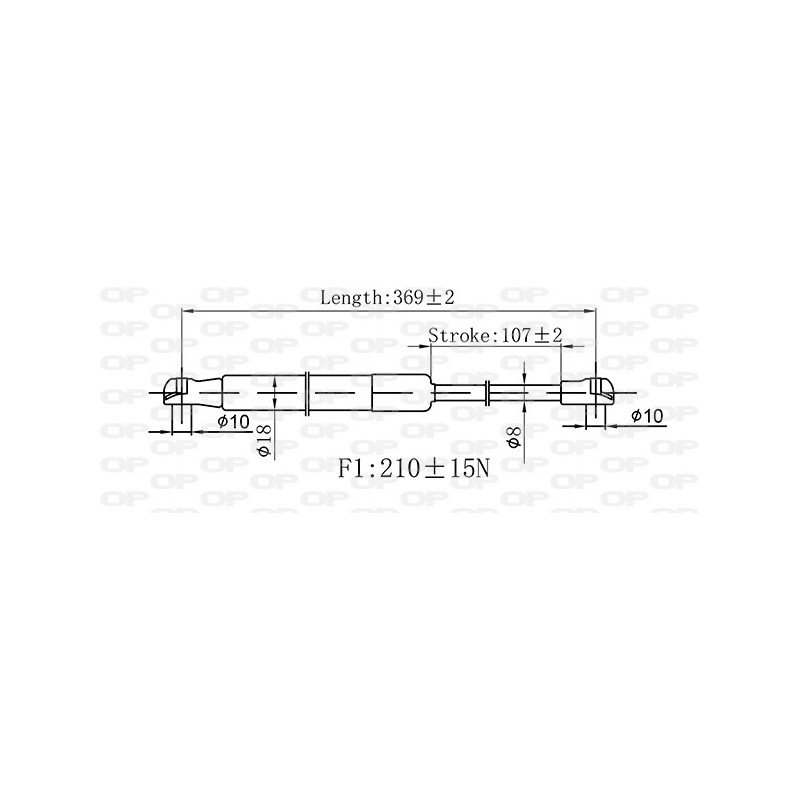 Molla A Gas Cofano anteriore destro/Sinistro per Fiat 500L (330) GSR6539.00