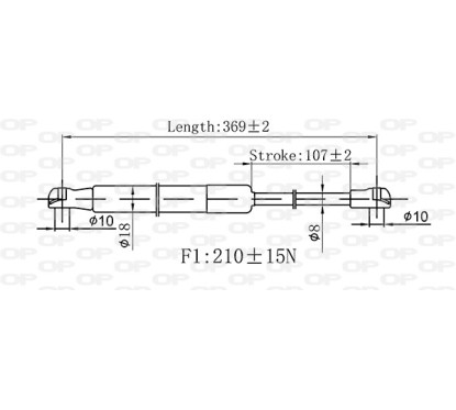 Molla A Gas Cofano anteriore destro/Sinistro per Fiat 500L (330) GSR6539.00 - 80-GSR6539.00 - 80-GSR6539.00