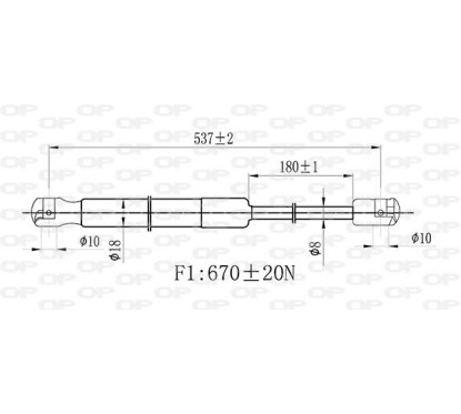 Molla A Gas destro/Sinistro Portellone posteriore (Mod. Sw) (670N L.537MM) per Ford Focus FD4289065 - 64-FD4289065 -