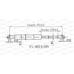 Molla A Gas Portellone posteriore destro/Sinistro per Suzuki SX4 S-Cross GSR6546.00 - 80-GSR6546.00 - 80-GSR6546.00