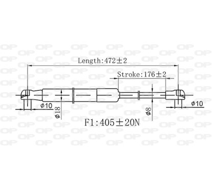 Molla A Gas Portellone posteriore destro/Sinistro per Suzuki SX4 S-Cross GSR6546.00 - 80-GSR6546.00 - 80-GSR6546.00