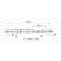 Molla A Gas destro/Sinistro Portellone posteriore (680N L.555MM) per Fiat 500L (330) e 500L (Trekking) FT0409055