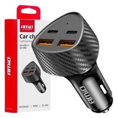 Car Charger 50W 2XUSB-A + 2XUSB-C - 04284