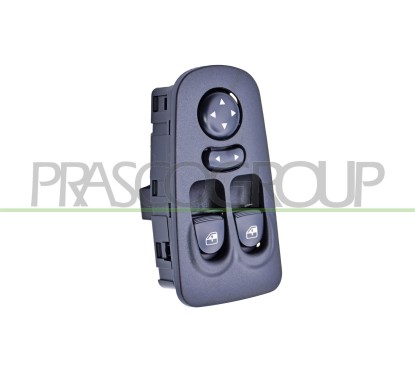 Pulsantiera 2 Interruttori Alz. Porta anteriore sinistro Nera C/Reg. Retrovisori (16 Pins) LA002WS04 - 64-LA002WS04 -