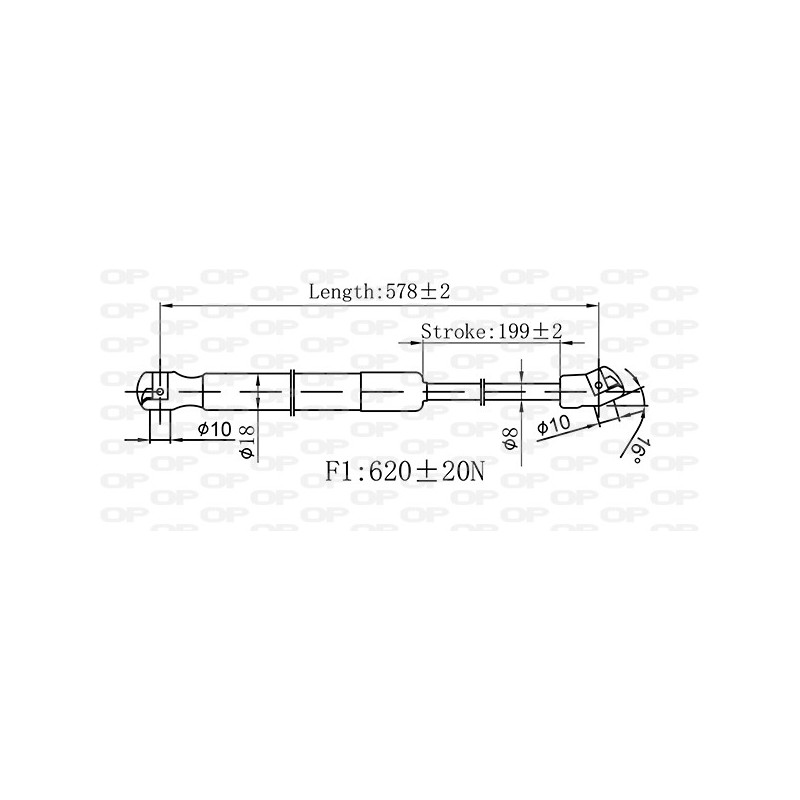 Molla A Gas Portellone posteriore destro/Sinistro per Hyundai Tucson GSR6567.00