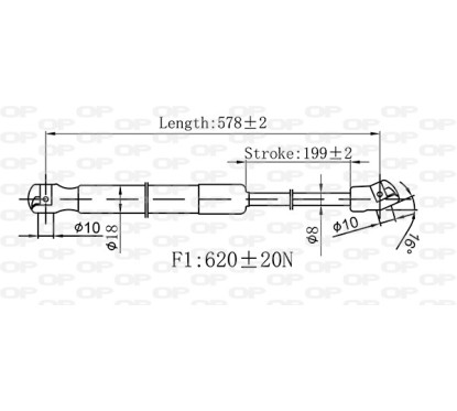Molla A Gas Portellone posteriore destro/Sinistro per Hyundai Tucson GSR6567.00 - 80-GSR6567.00 - 80-GSR6567.00